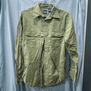 Men's Army Green Military Shirt | GAP | M